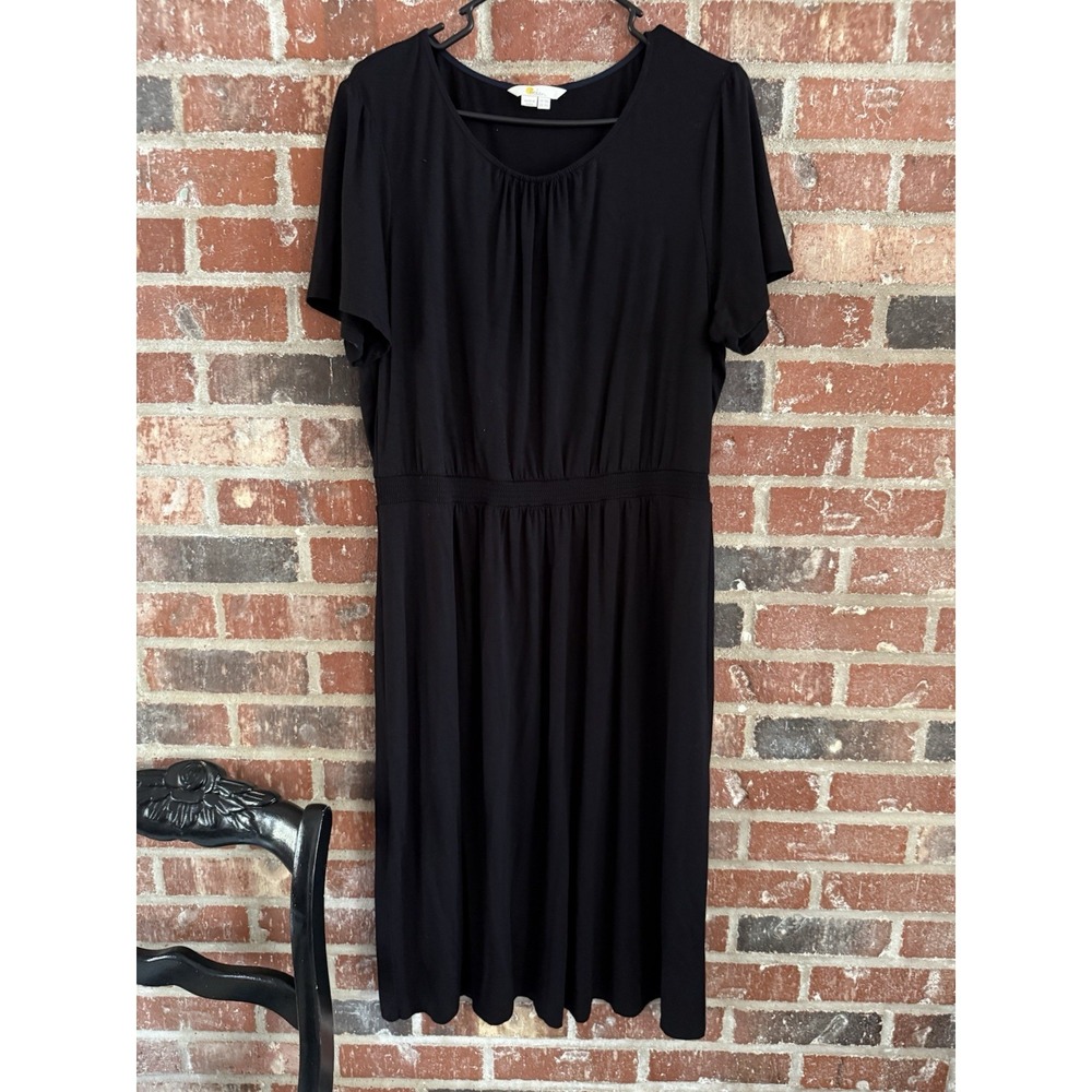Boden Boden Midi Dress Womens 14 Black Classic Festival Goth Whimsy Fairy Party